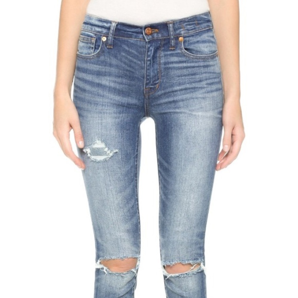 Madewell High Riser Distressed Skinny Jean